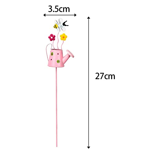 Weilaikeqi Flower Pot Pick, Metal Plant Sticks, Cartoon Garden Windmill Miniature, Yard Metal Flowers Sticks, Garden Stake For Gardening Orchards Bonsai, Pink #TOP5