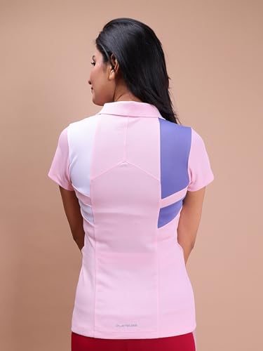 Image of Rupa Colors Womens PLAYSURE Dry FIT Activewear Polo T-Shirt | 100% Polyester Fabric | Stretchable | Reflective Logo | Trendy Design | Regular Fit