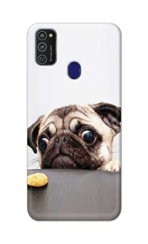 Image of PRINTFIDAA� Printed Hard Back Cover Case for Samsung Galaxy M21 | Samsung M21 2021 Edition Back Cover (Pug Dog) -2808