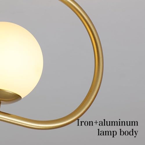 Plafonnier moderne encastré lampe de plafond or et verre - 7