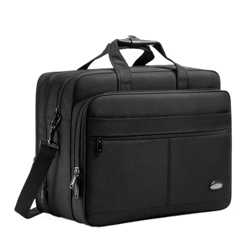 Briefcases Large Capacity Briefcase Bag Men Business Bag 15.6 Inch 17 Inch 19 Inches Laptop Bag Shoulder Bags(Medium Size)