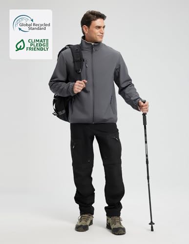 fit space Men's Athletic Insulated Jacket Lightweight Fleece Outerwear Windbreaker Running Cycling Hiking2