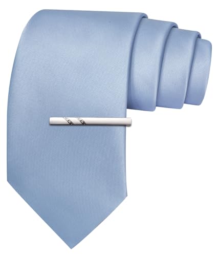 Image of Barry.Wang Silk Ties for Men Fun Necktie and Tie Clip Set for Wedding Party Business Formal Extra Long