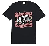 Camaroon Wife, Happiness is Being Married to A Cameroonian Comfort Colors Adult Heavyweight T-Shirt