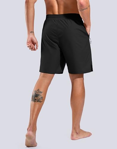 Image of G Gradual Mens Swim Trunks with Compression Liner 7 inch /9'' Quick Dry Board Shorts Swimsuit Bathing Suit for Men Zipper Pockets