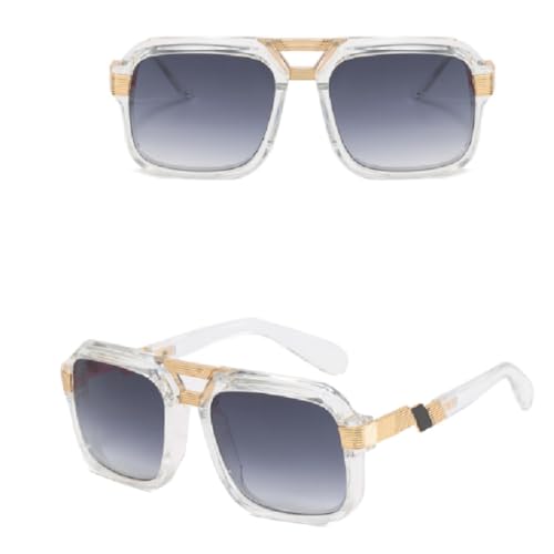 Lunettes de soleil rétro marron hommes verres de luxe finition chic - 3