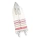 Shulmate Breathable Messianic Scarf Tallit Fringe For Ceremonies And Cultural Event Polyester Shawl(Pink)