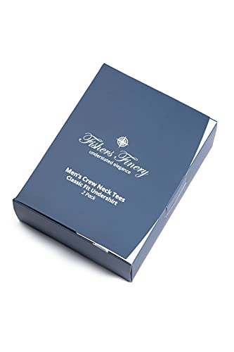 Fishers Finery Men's Tagless Crew Neck Modal Stretch T-Shirt (Multi, L 3Pk) #TOP5