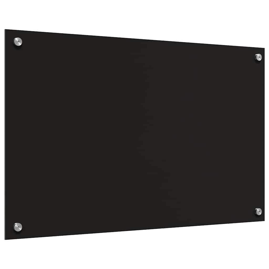 Generisch Küchenrückwand 2 pcs Schwarz 80 x 50 cm Gehärtetes Glas,Heim Garten,Küche Esszimmer,Küchenhelfer -utensilien-3415546