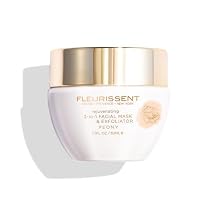 Fleurissent Enchanted Elixir 2-in-1 Peony Facial Mask & Exfoliator Revitalizing Floral Fusion, 99% Natural & COSMOS Organic Certified, 1.7 FL OZ for Healthy-Looking Skin