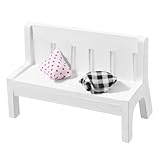 Banc de porche de maison de poupée : parfait pour la décoration de mini-maison, les décorations de jardin miniatures, les ornements de paysage, etc., les accessoires de jardin de maison de poupée