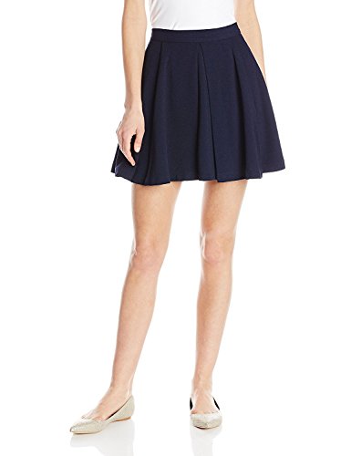 Sam Edelman Women's Solid Box Pleat Front Skirt, Midnight, Medium