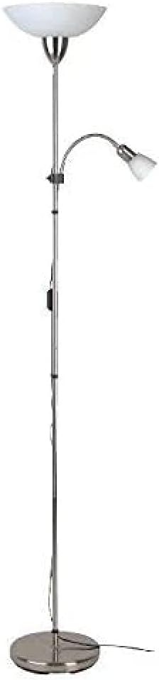 Brilliant Brilliant Darlington 27161/13 vloerlamp met 2 lampen, metaal/glas, E27, 60 W, staal