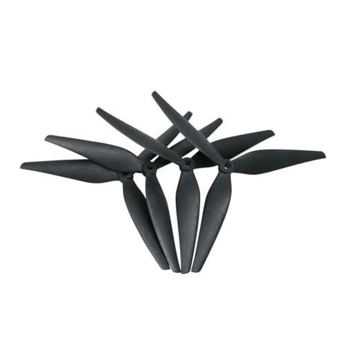 Hélices 3 pales 9x5x3 pour drone FPV: lot de 2 paires noires en polycarbonate