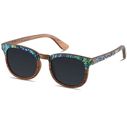 ANDWOOD Wood Sunglasses Polarized for Men Women Uv Protection Wooden Sun Glasses Bamboo Shades