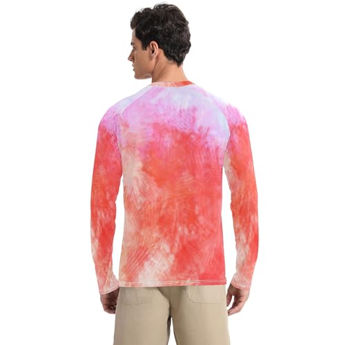 Colorful Messy UPF 50+ Long Sleeve Sun Shirt Comfortable Comfort Mens Sun Shirts Protection Long Sleeve Beach2
