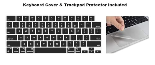 Image of Midkart Kickstand Case Compatible with MacBook Air 13.6 inch M5 M4 M3 M2 Release 2026-2022 A3449 A3240 A3113 A2681 Hard Shell Cover Keyguard Dust Plugs for MacBook Air 13 inch Case, Matte Black