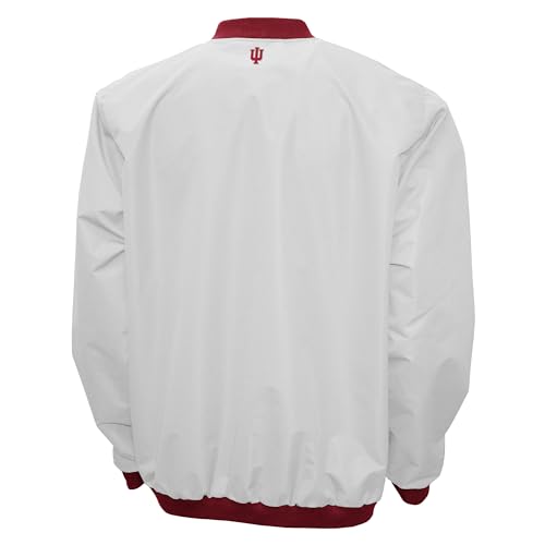 2Bhip NCAA Indiana Hoosiers Adult White Lightweight V-Neck Windbreaker Wind Shirt Pullover Jacket For Men2