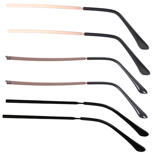 FOMIYES 3pairs Metal Glasses Arm Legs Replacement Eyeglasses Accessories Easy Install