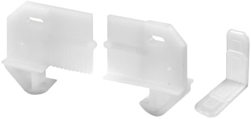 Prime-Line R 7346 Drawer Track Guide and Glides, Adjustable, Plastic Construction, White, Pack of 2