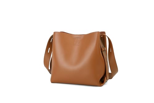 Sac bandoulière en cuir cognac Vondel pour femme : l'élégance au quotidien