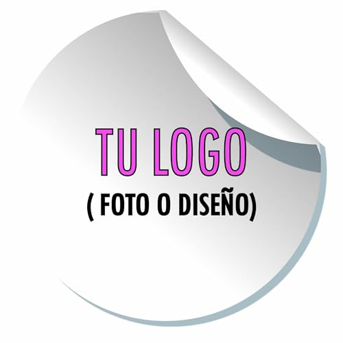 100 Pegatinas Personalizadas Multiusos | Etiquetas Personalizadas para Regalos, Eventos, Logo, Libros y Packaging | Stickers Personalizados (Redonda)
