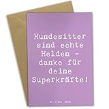 Mr. & Mrs. Panda Grußkarte Spruch Hundesitter Helden - Geschenk, Aufmerksamkeit, Freundschaft, Emotional, weihnachtskarten, Bedanken, Herzlichen Dank, Besondere, Hundebetreuung, hochzeitskarten, Hunde