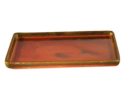 Bonsaiboy Parisian Red Ceramic Humidity/Drip Bonsai Tray - Rectangle - 7.5