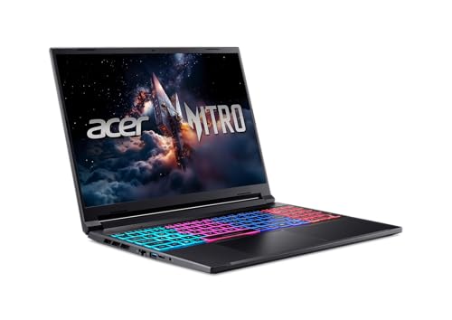Image of acer Nitro V Slim ANV16S-41-R3Q0 Gaming Laptop | 16 inch WQXGA IPS | NVIDIA GeForce RTX 5070 | AMD Ryzen Processor | 16GB RAM | 512GB SSD | WiFi 6E | Backlit Keyboard | HDMI | USB4 | RJ-45 | Win 11 Home
