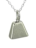 Sterling Silver Cow Bell Moo-vable 3D Charm Necklace, 18'
