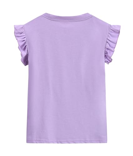 Toddler Girl Rainbow Flower Birthday Colorful Shirts Baby Girls Birthday Outfits T-Shirt 1-7 Years3