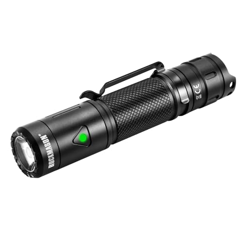 RM-F3 EDC Flashlight High Lumens, IP68 Waterproof Flash Light, Rechargeable Flashlights for Home, Outdoor, Exploration, Hiking, Camping, Rescue, Hunting, Cycling, Hurricane Emergency