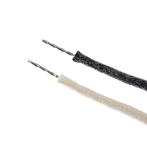 Alnicov Vorverzinnter Gitarrendraht, 22 GA, 22 AWG, mit Stoffbezug, Push-Back, Vintage-Stil