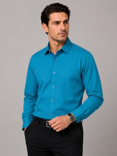 Image of Appel Touch Men's Cotton Blend Formal Shirt Full Sleeves