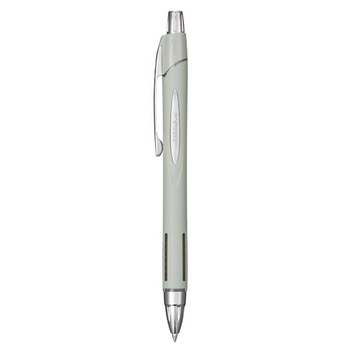 Image of Uni-Ball Jetstream RT Ballpoint Pen, Fine Point (0.7mm), Sage Barrel, Black Ink, 6 Pens