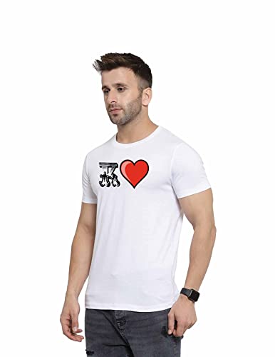 Image of Love Printed T-Shirt for Men and Women Alphabet with Love Heart Graphic Printed T-Shirt Half Sleeve T-Shirt