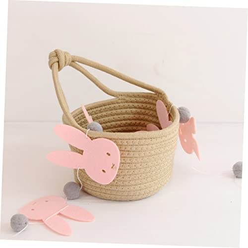 Holibanna Cesta De Armazenamento De Algodão Cestas De Armazenamento De Vime Tecido Organizador De Ce