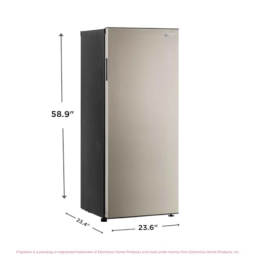 Frigidaire 10 Cu. Ft. Upright Convertible Fridge/Freezer, Reversible Door, Removable Glass Shelves, Adjustable Controls, Platinum Finish on Fridge.com