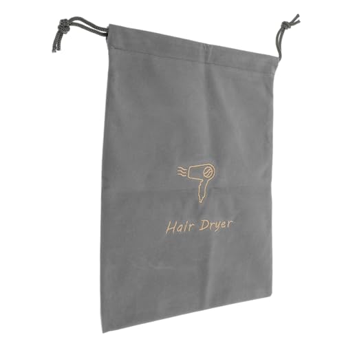 BESTYASH Bolsa De Almacenamiento De Terciopelo Accesorio Difusor De Mini Secador De Pelo Bolsa De Viaje Para Palos De Pelo Bolsa De Pelo Bolsa De Secador De Pelo Grey