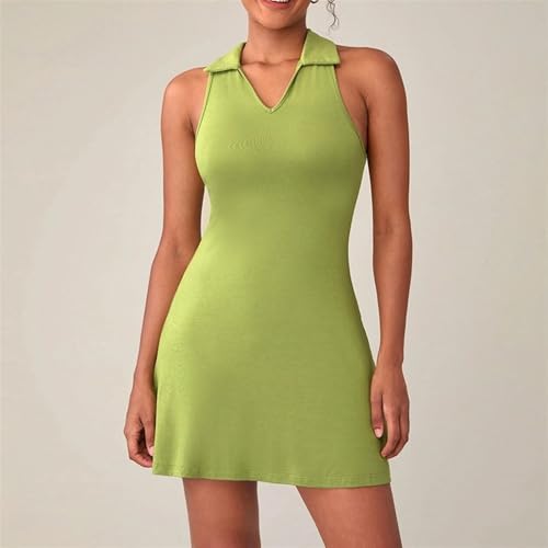 Robe décontractée pour femme été style trapèze à revers mode