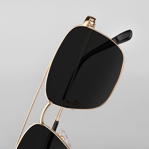 Image of SAM AND MARSHALL VEIN Sunglass I 400% UV Protection I Metal Sunglass I Square Sunglass I Double Bar I Unisex