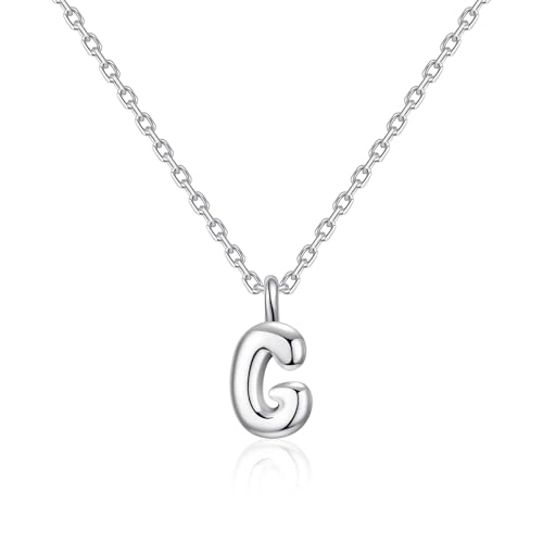 Collar de letra G Philip Jones de plata: el regalo de cumpleaños ideal para niños con caja