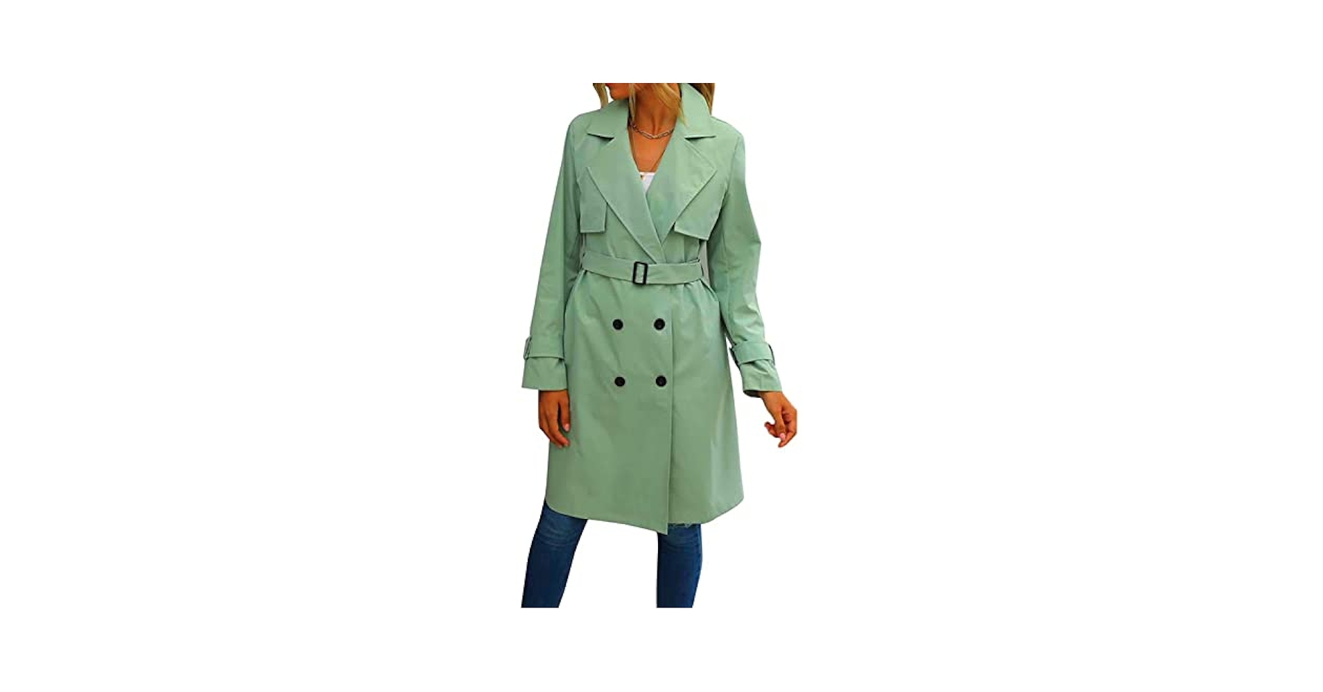 新品未使用 18-19aw DOUBLE BREAST OVERCOAT Amazon.com: Maiyifu-GJ Womens Mid-length Trench Coat Notch