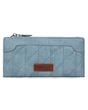 Wrangler Women Quilted Wallets, Card Cases & Money Organizers Thin Bifold Wallet for Women Ladies Female Slim Travel Wallet Minimalist Credit Card Wallets with Smooth Zippers