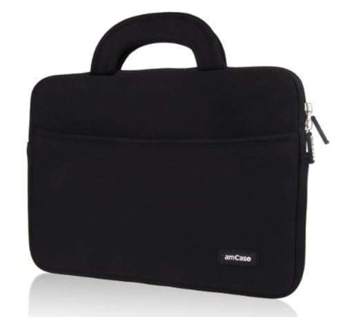 Image of amCase Chromebook Case-14 inch Travel /Carry Sleeve with Handle-Black