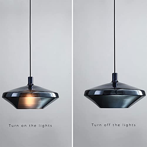 Lampe suspendue bleue en verre électrolytique design moderne - 4