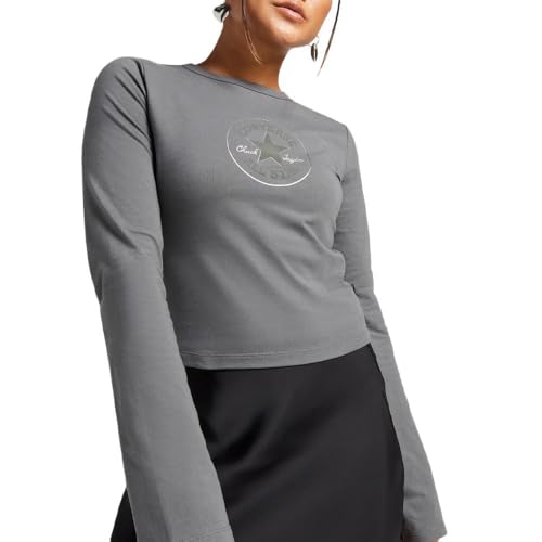 Image of Converse Grey T-Shirt Women Chuck Taylor, grey, XS