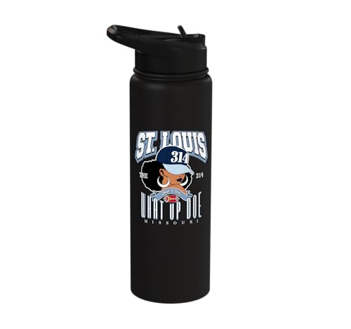 314 STL Day - St. Louis Pride & Afro Girl Essence Stainless Steel Insulated Water Bottle