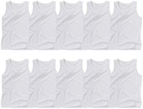 Kids Basket Baby Boys and Girls 100% Pure Cotton White Vest Inner wear Combo Pack of 5 and 10 pc