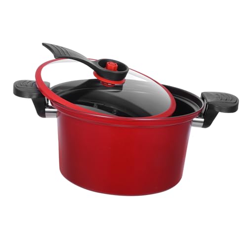ZUNOXAZ Olla de Presión Micro Cocina Multifuncional de Inoxidable con Tapa para Guisos y Sopas Compatible con Estufas de Gas Inducción Resistente y Fácil de Limpiar